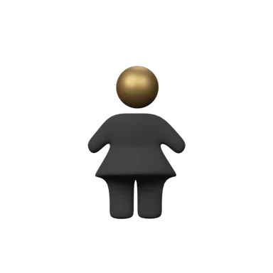 Figure woman 3D icon, view 1