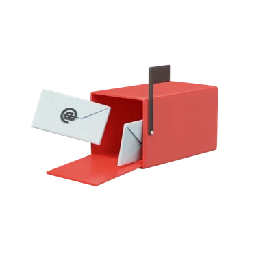 Email 3D icon, view 1