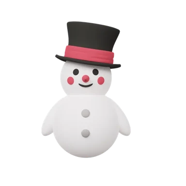 Snowman 3D icon, view 1