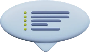 Speech Bubble 28 3D icon, view 1