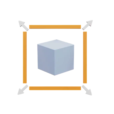 Scale 3D icon, view 1