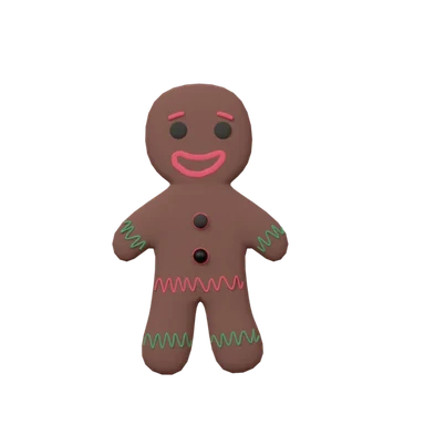 Gingerbread 3D icon, view 1