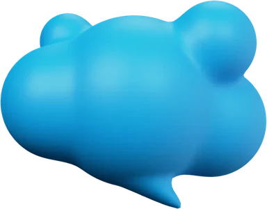 Speech Bubble 2 3D icon, view 1