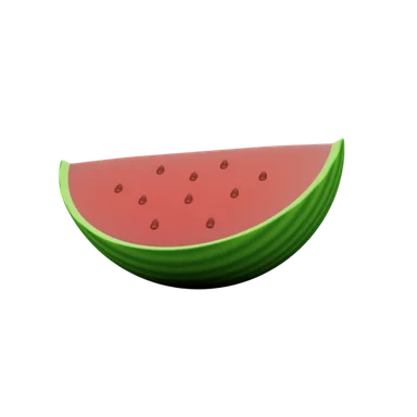 Watermelon 3D icon, view 1