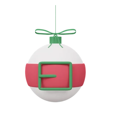 Ball (Santa) 3D icon, view 1