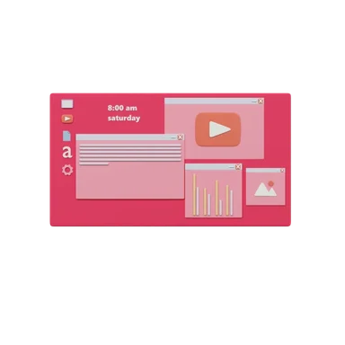 Screen 3D icon, view 1