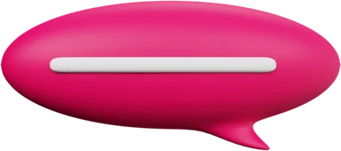 Speech Bubble 15 3D icon, view 1