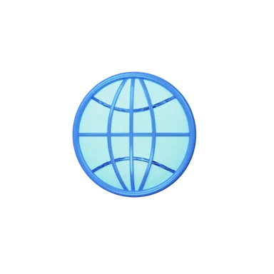 World 3D icon, view 1