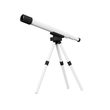 Telescope 3D icon, view 1