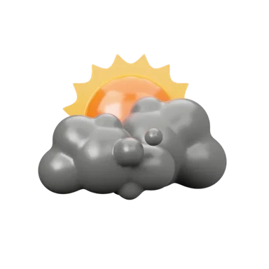 Sun under Stormyclouds 3D icon, view 1