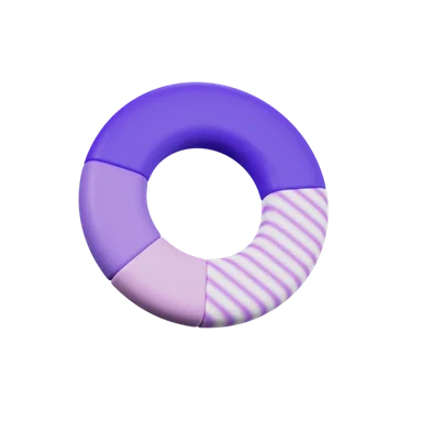 Donut Chart 3D icon, view 1