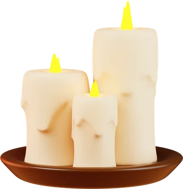 Candle 3D icon, view 1