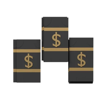 Bank Notes 3D icon, view 1