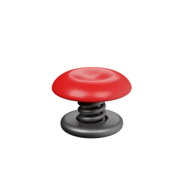 Button 3D icon, view 1