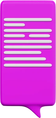 Speech Bubble 10 3D icon, view 1