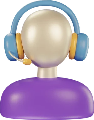 Assistant male 3D icon, view 1