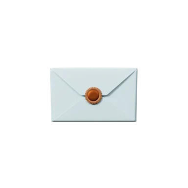 Message 3D icon, view 1