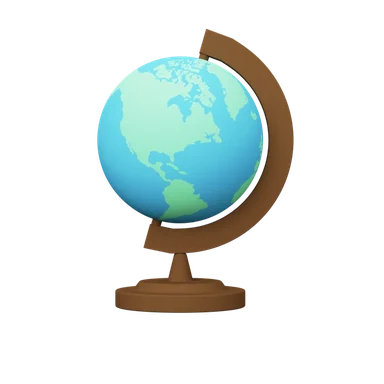 Globe 3D icon, view 1