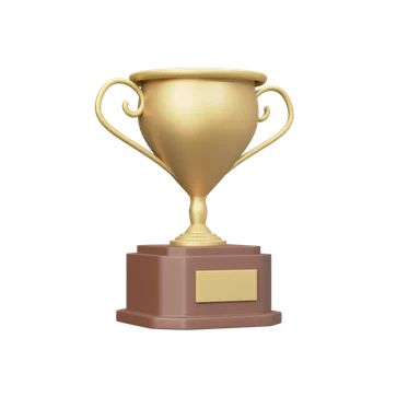 Trophy 3D icon, view 1