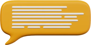 Speech Bubble 48 3D icon, view 1