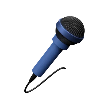 Microphone 3D icon, view 1