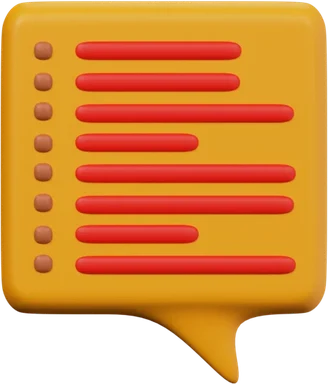 Speech Bubble 11 3D icon, view 1