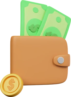 Money and Coins 2 3D icon, view 1
