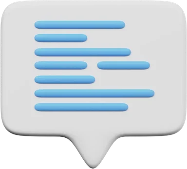 Speech Bubble 24 3D icon, view 1