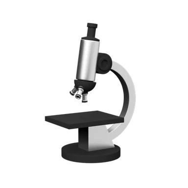 Microscope 3D icon, view 1