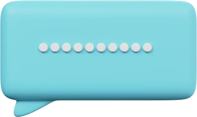 Speech Bubble 34 3D icon, view 1