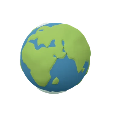 Earth 3D icon, view 1