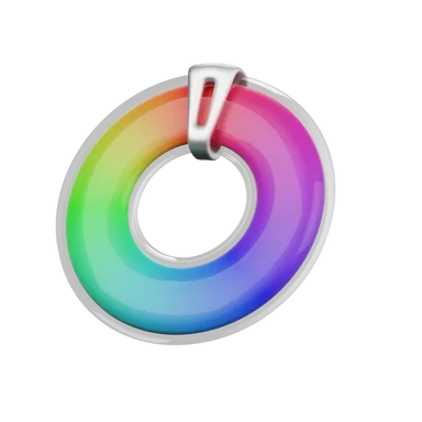 Color wheel 3D icon, view 1