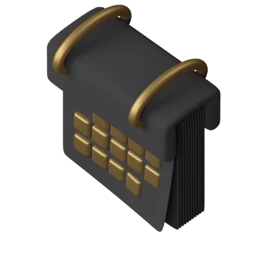 Calendar 3D icon, view 1