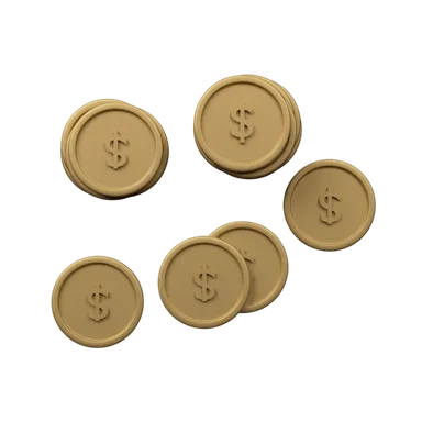 Gold Coins 3D icon, view 1