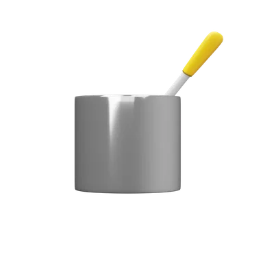 Pot with Ladle 3D icon, view 1