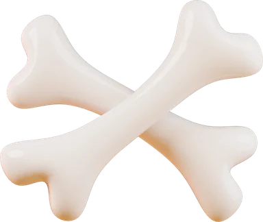 Bone 3D icon, view 1
