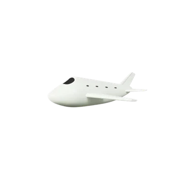 Airplane 3D icon, view 1