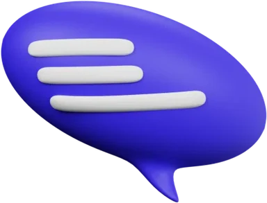 Speech Bubble 18 3D icon, view 1