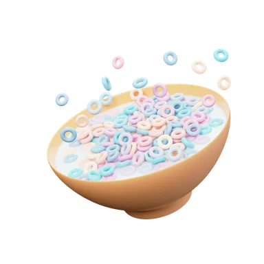 Cereal Bowl 3D icon, view 1
