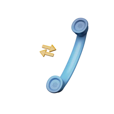 Telephone - Outgoing & Incoming 3D icon, view 1