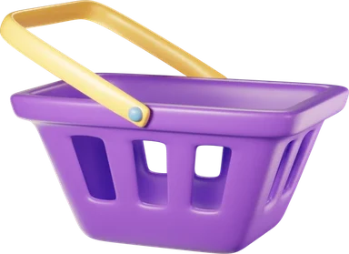 Basket 3D icon, view 1