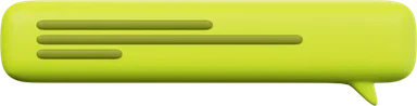 Speech Bubble 19 3D icon, view 1