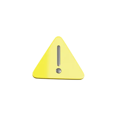 Caution 3D icon, view 1