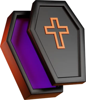Coffin 3D icon, view 1