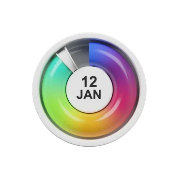 Date Dial 3D icon, view 1