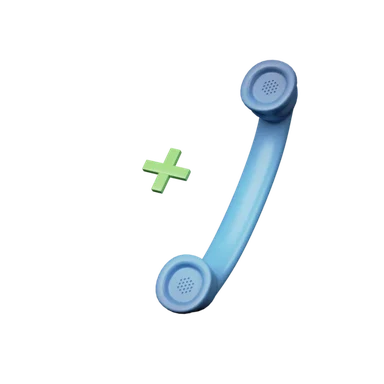 Telephone - Plus 3D icon, view 1