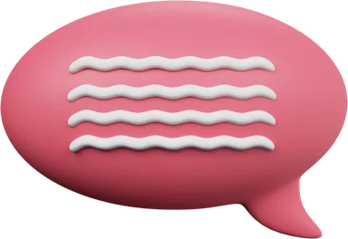 Speech Bubble 45 3D icon, view 1
