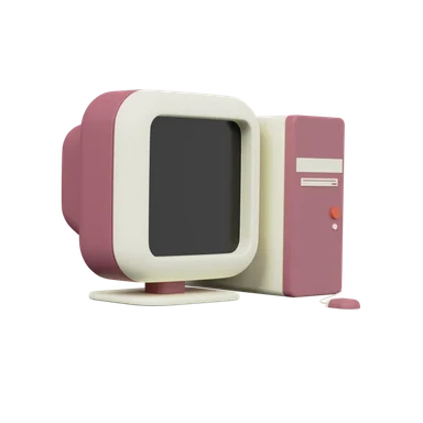 Computer 3D icon, view 1
