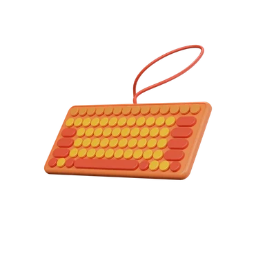 Keyboard 2 3D icon, view 1
