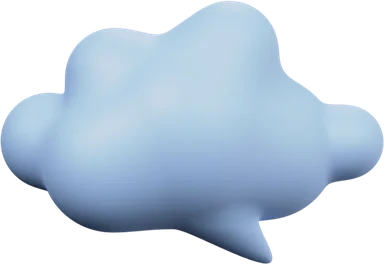 Speech Bubble 9 3D icon, view 1